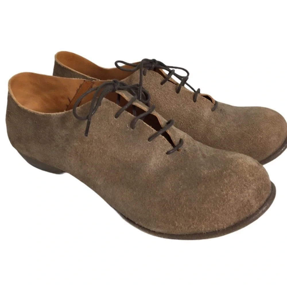 Reinhard Plank Suede Beige Chukka Lace-up Casual Career Shoes 37 US 7 - Picture 1 of 12